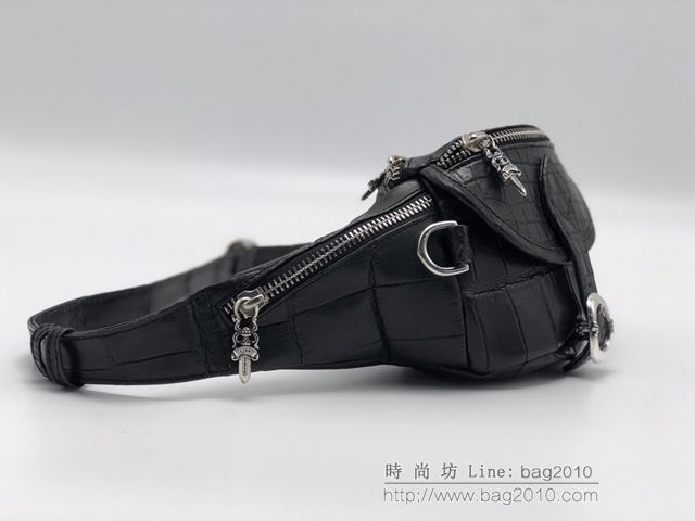chrome hearts包 克羅心鱷魚皮腰包 克羅心腰包 克羅心鱷魚皮挎包  gjc1885